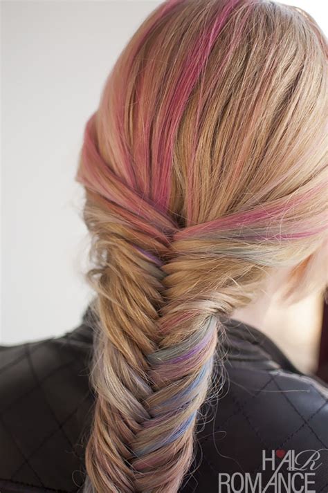You don't have to put a hair tie at the top, but i find it easier like that. Hairstyle Tutorial: How to do a fishtail braid - Hair Romance