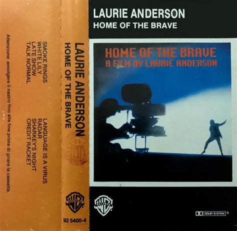 Laurie Anderson Home Of The Brave 1986 Dolby Sr Clear Cassette