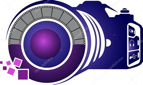 Selamat datang di blog kamar logo!!! Digital camera logo — Stock Vector © magagraphics #109944996