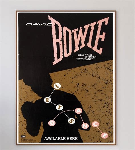 David Bowie Lets Dance Original Vintage Poster Etsy