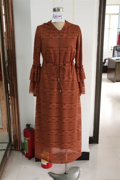 China 2019 Fashion Knitting Fabrics Clothes Islamic Long Sleeve Maxi