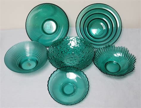 Set Of Teal Glass Bowlsmade In Lithuania Collectors Weekly