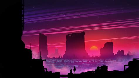Wallpaper Cityscape Landscape City Lights Cyber Science Fiction