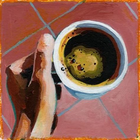 Daily Paintworks Coffee Painting Day 37 Cuppadaypainting