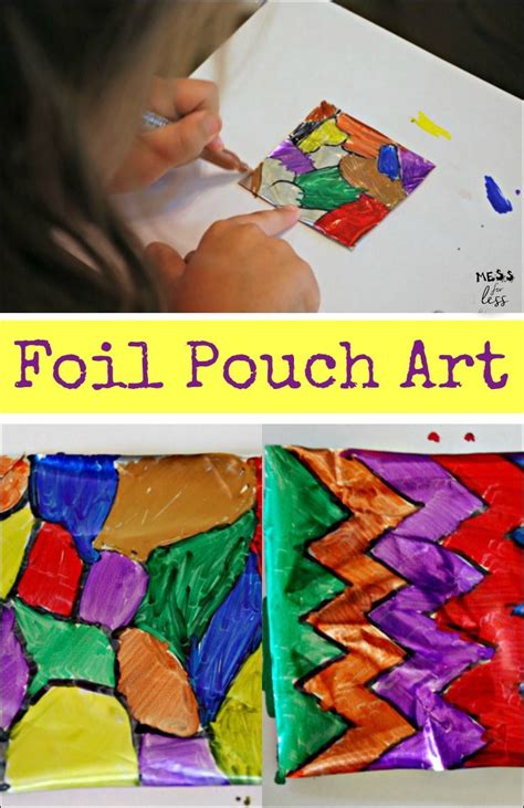 Kids Art Activity Foil Pouch Art Art Activities For Kids Art