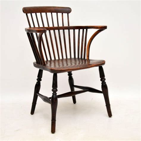 Antique Elm Spindle Back Windsor Chair Marylebone Antiques