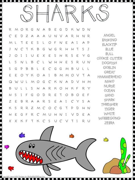 Printable Shark Week Worksheets