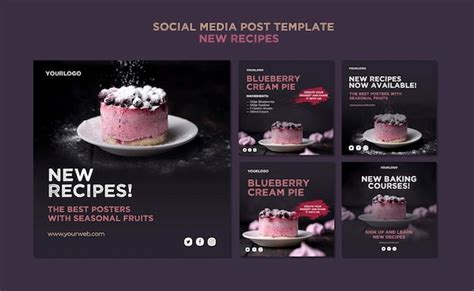 Premium Psd Sweet Recipes Social Media Post Template