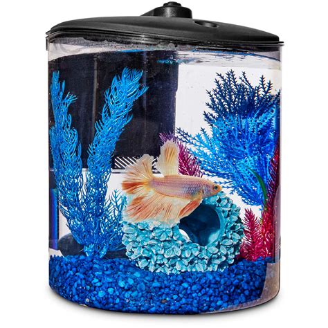 Imagitarium Cylindrical Betta Fish Desktop Tank Kit 16 Gal Petco