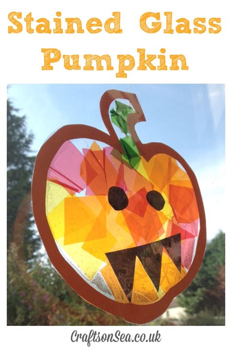 Stained Glass Pumpkin Suncatcher Creative Halloween Crafts Halloween