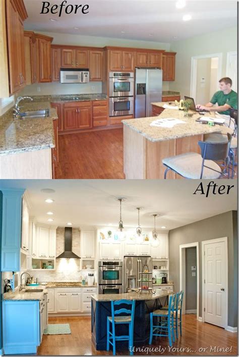 The 'after' picture was promising review: before and after of DIY kitchen remodel, raised kitchen ...