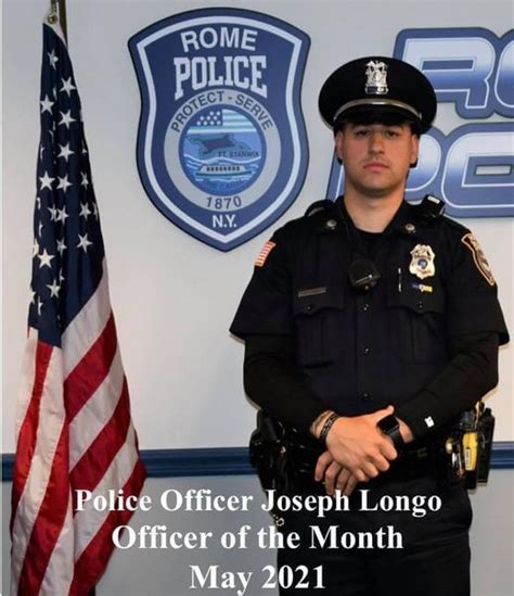 Officer Of The Month Patrolman Joseph Longo City Of Rome Pd