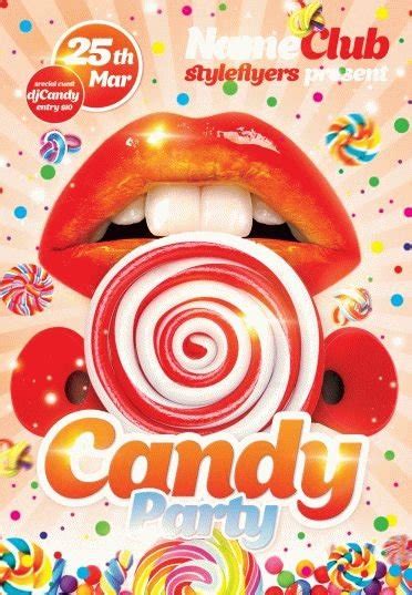Candy Party Psd Flyer Template 6688 Styleflyers