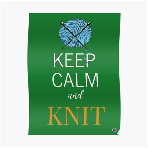 Keep Calm And Knit Poster By Midnightbrain Knitting Poster Art Prints