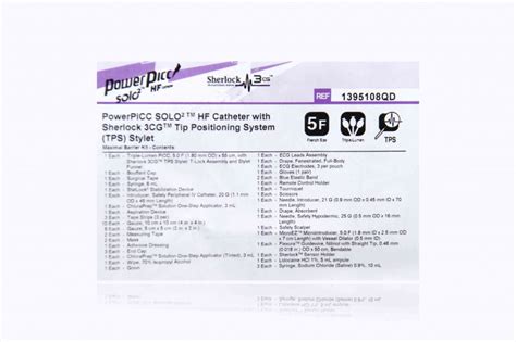 Bard 1395108qd 50f Bard Powerpicc Solo 2 5f Triple Lumen Catheter