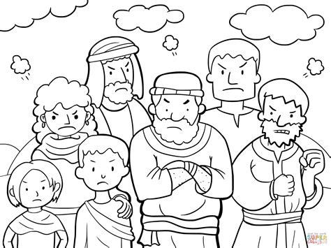 Israelites Grumbled Against Moses Coloring Page From Moses Category