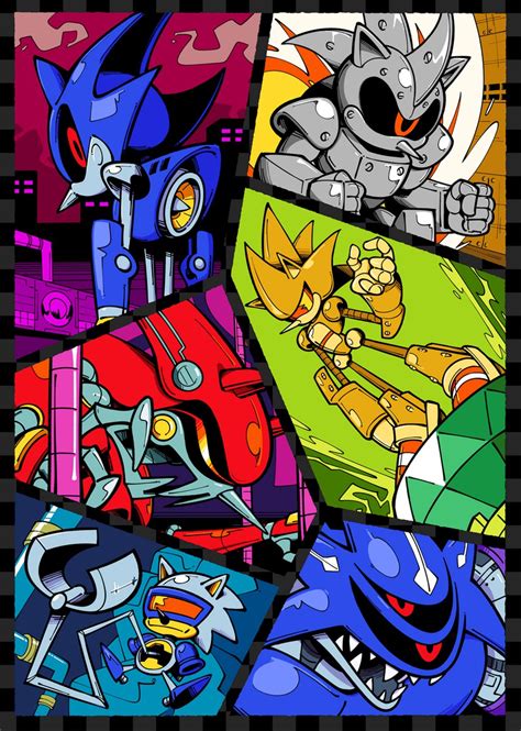 Metal Sonic Mecha Sonic Metal Overlord And Metal Sonic Kai Sonic