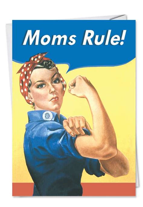 Moms Rule Mothers Day Greeting Card