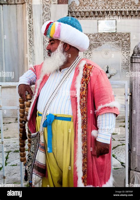 Turkish Man Wearing Traditional Clothes Istanbul Turkey Stock Photo