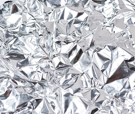Crumpled Silver Foil Sheet High Quality Abstract Stock Photos