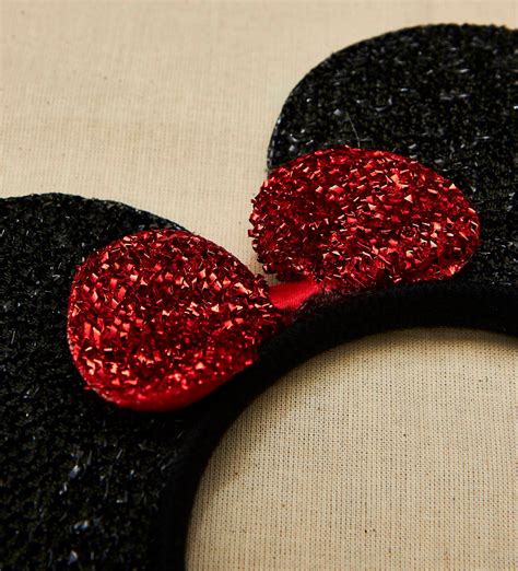 Minnie Mouse Ears Headband Red Or Pink Sequins Bow Party Favor Etsy UK