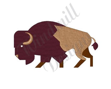 Buffalo Bison Machine Embroidery Design Embroidery Designs Etsy