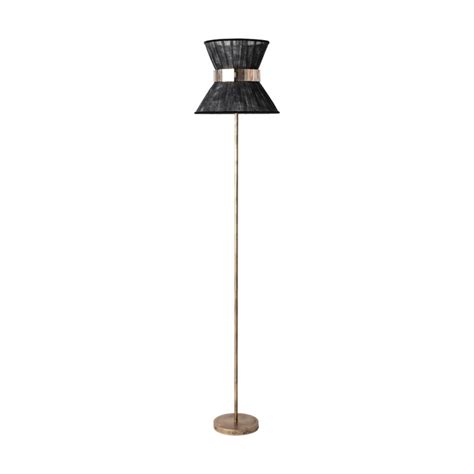 Tiffany Contemporary Floor Lamp 40 Black Silkantiqued Brasssilvered