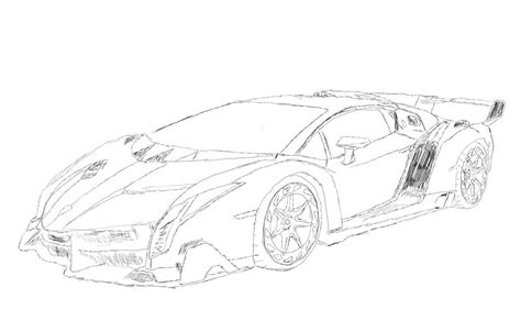 Lamborghini Veneno Drawing Best Drawing Skill