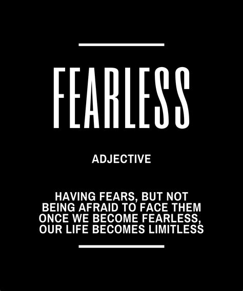 Being Fearless Definition Quote Faux Canvas Print In 2021 Definition Quotes