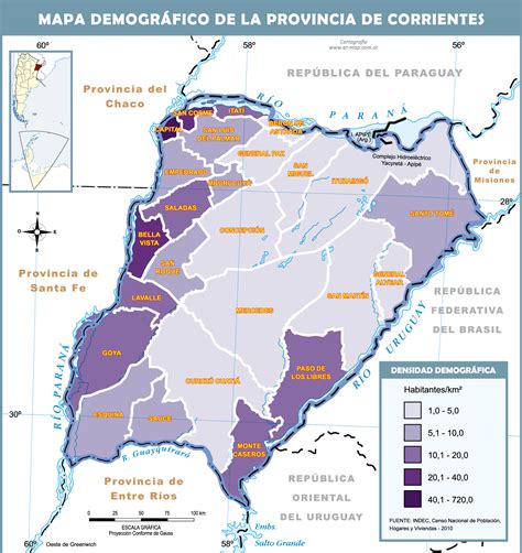 Demographic Map Of The Province Of Corrientes Ex