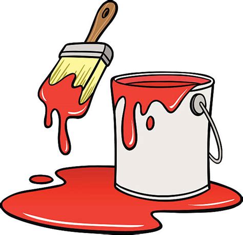 Royalty Free Cartoon Of A Paint Bucket Clip Art Vector Images