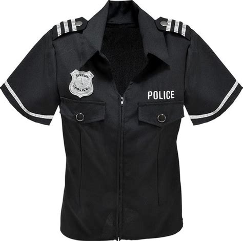 widmann politie and detective kostuum uniform shirt politie agente vrouw zwart