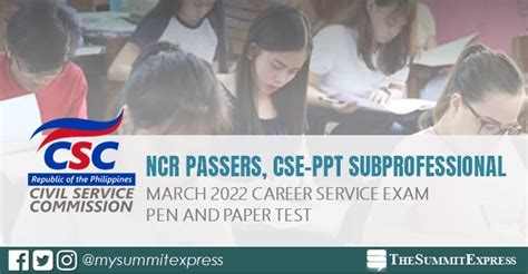 Ncr Passers March Civil Service Exam Results Cse Ppt The Summit Hot Sex Picture