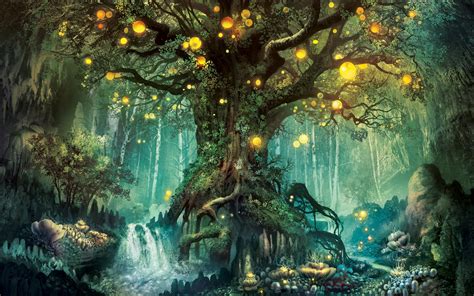 Desktop Wallpapers Fantasy Forests Fantastic World Trees 3840x2400