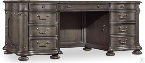 Vintage West Charcoal Gray Executive Desk From Hooker Coleman Furniture