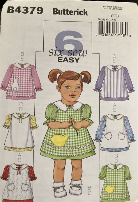Butterick 4379 Toddlers Uncut Factory Fold Sewing Pattern Etsy