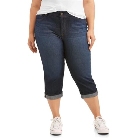Terra And Sky Terra And Sky Womens Plus Size Wide Cuffed Comfort Waist