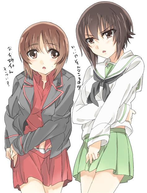 Nishizumi Miho And Nishizumi Maho Girls Und Panzer Drawn By Hareta Danbooru