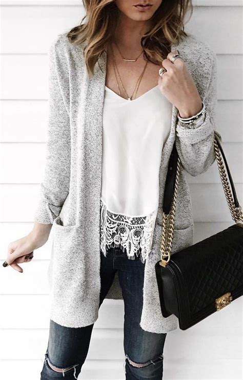 Jun 28, 2021 · spice up a basic outfit with something to cover your arms. 20 Cheap Grey Cardigan Outfits You Must Try | Outfits with grey cardigan, Fashion, Cardigan outfits