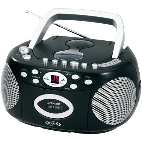 Jensen Portable Bluetooth Cd Player Amfm Radio Tuner Mega Bass Reflex
