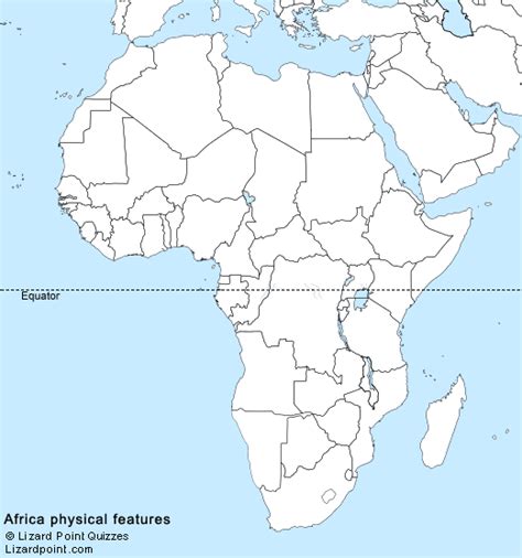 Africa Physical Map Blank Blank Map Of Africa Printable Outline Map
