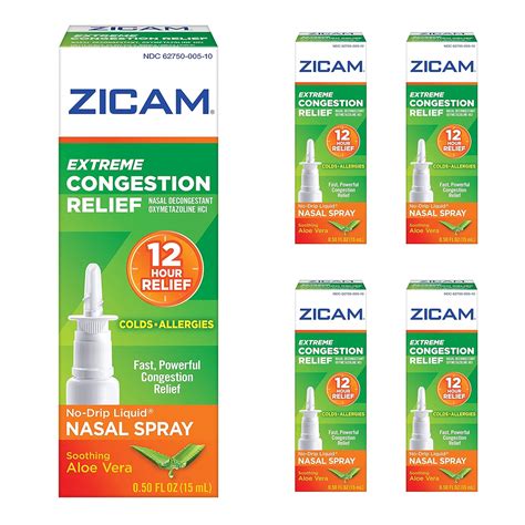 Zicam Extreme Congestion Relief Liquid Nasal 05 Oz Pack Of 5 Health And Household
