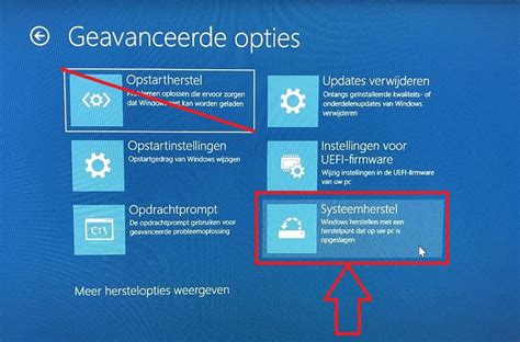 Windows 10 Herstellen Vanf Een Systeemherstelpunt Vanuit Het