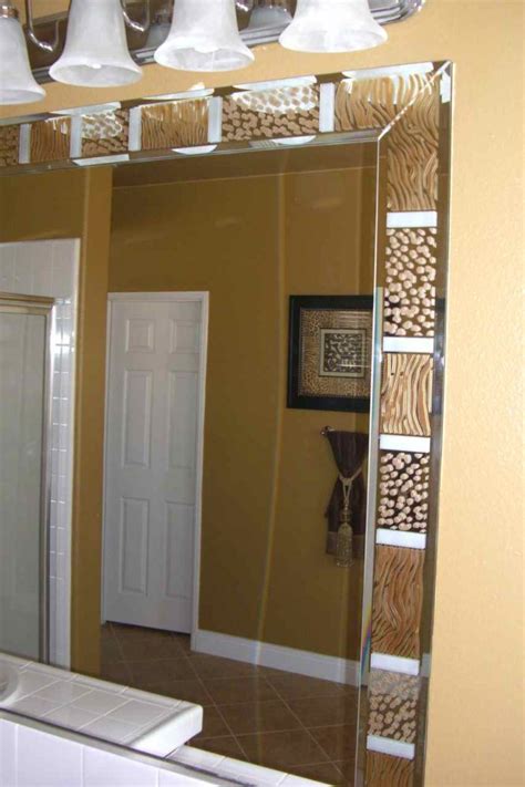 Personalize your frameless mirror with a custom accent tile look. Bathroom Remodeling: Mirrors and Frames - MessageNote