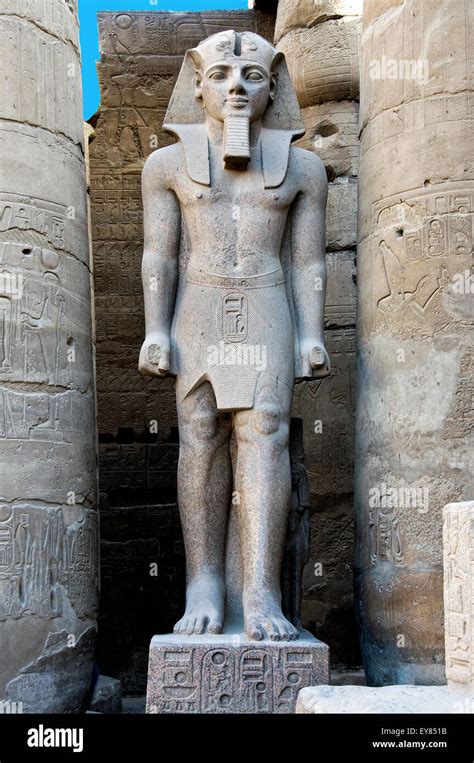 Luxor Egypt Temple Of Luxor A Giant Statue Of The Pharaoh Ramses
