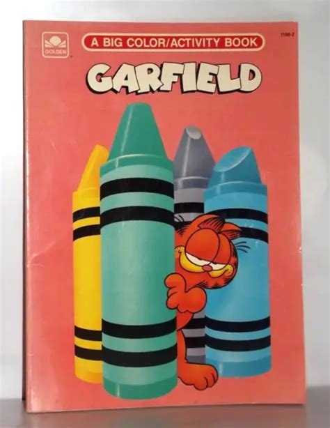 Big Color Activity Book Garfield Golden Books Crayons 1989 Vintage