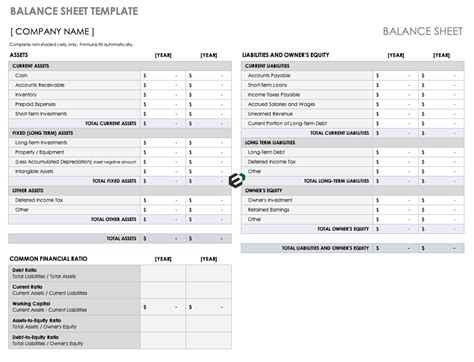 Download Free Simple Balance Sheet Format In Excel