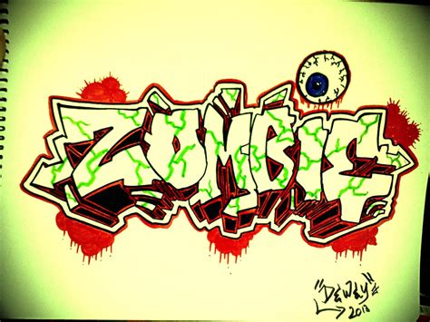 Zombie Graffiti By Lilwolfiedewey On Deviantart