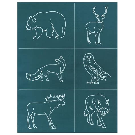 Diy Silk Screen Printing Design Stencil Forest Animals Set Ezscreenprint