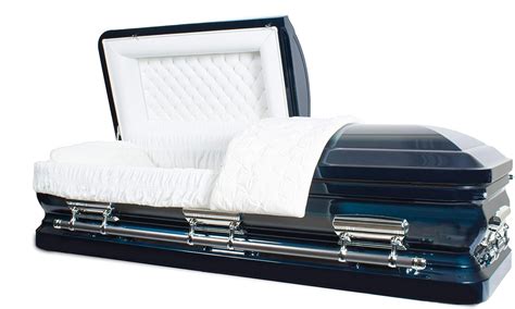 Buy Overnight Caskets Royale Blue With White Velvet Interior 18